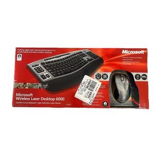 Rare Microsoft Laser Desktop 6000 v2 Wireless Keyboard & Mouse OPEN BOX